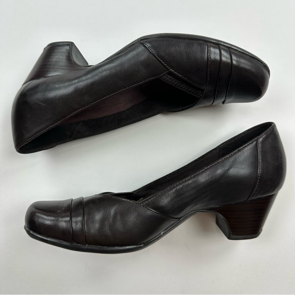 Clarks Women's Dark Brown Leather Heels